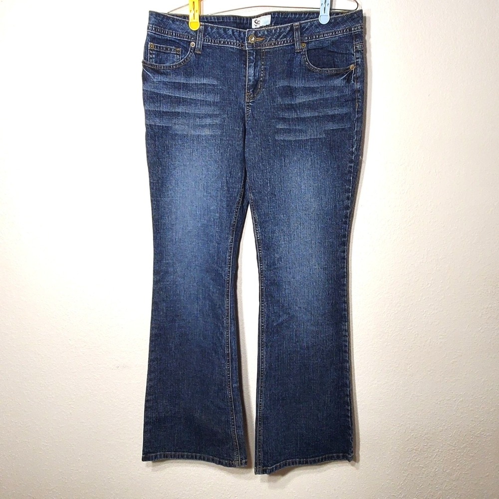 SO Womans Bootcut Denim Jeans Size 15 Bootcut Jeans With Embroidery Pockets